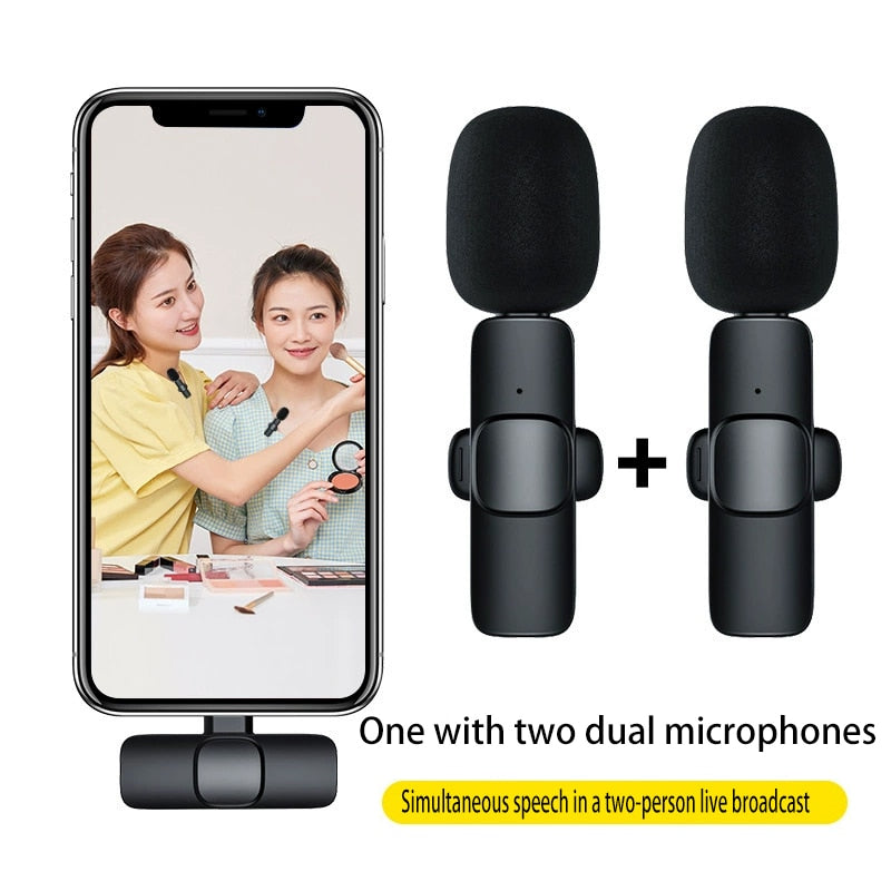 2in1 Wireless Lapel Lavalier Microphone