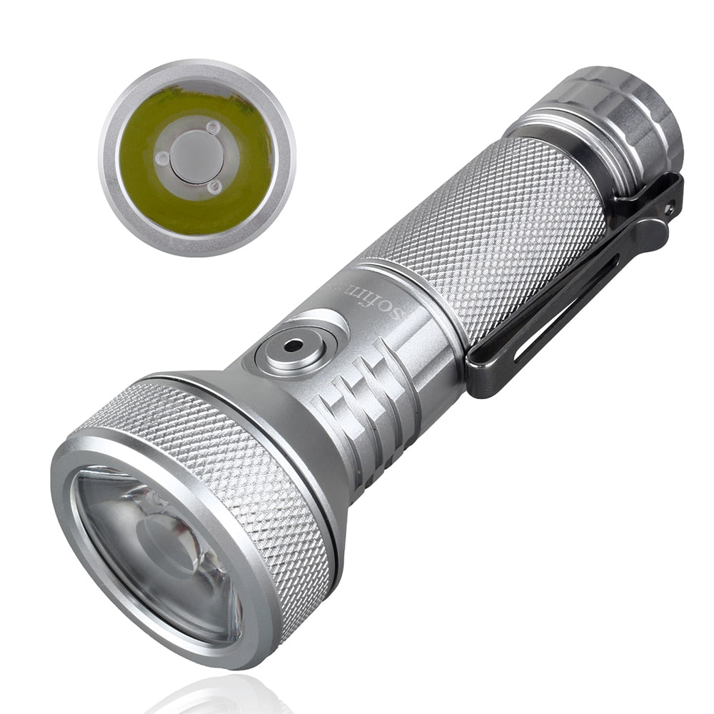 USB-C Rechargeable, 21700 LED Flashlight