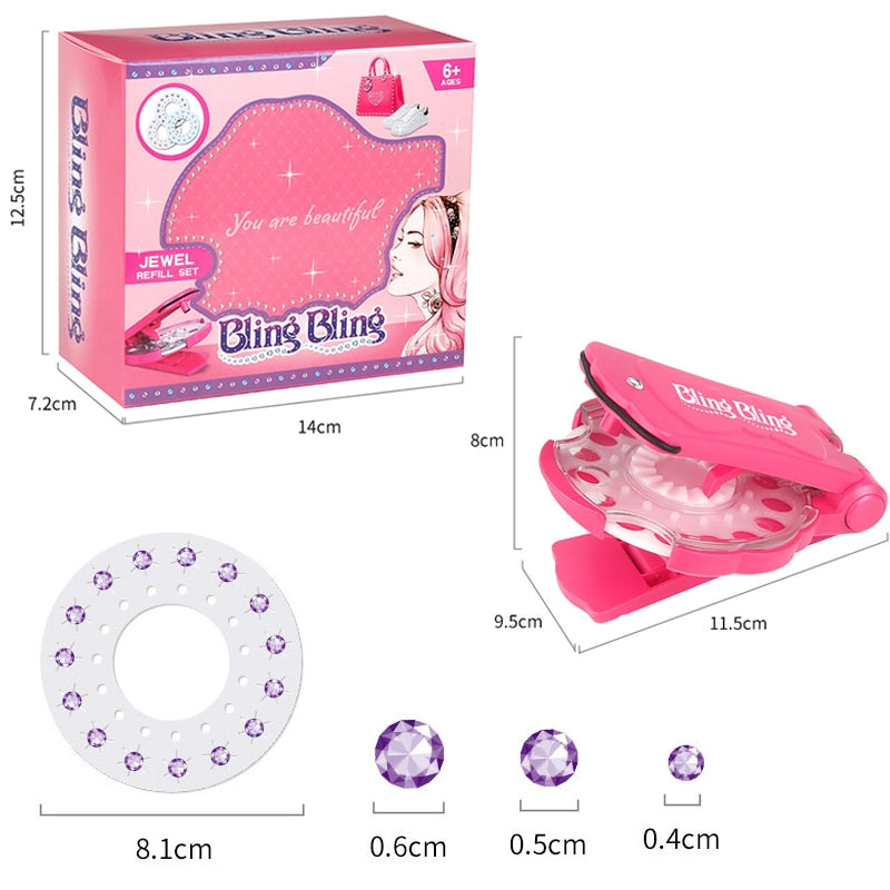 Girls Hair Gems Kit and Princess Pretend Makeup Sets