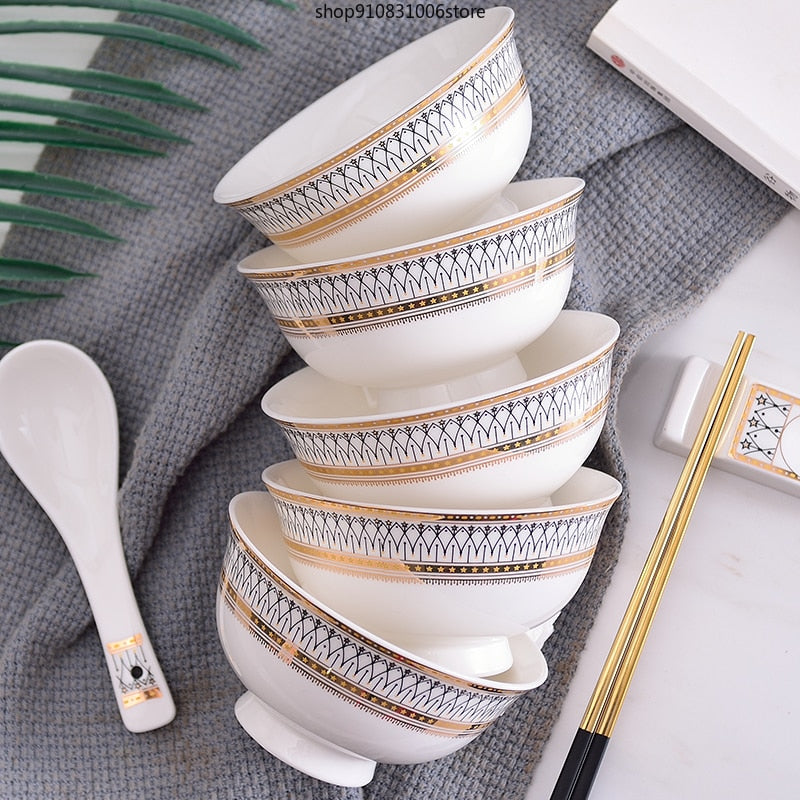 Stripe Design Dinner Plate Set