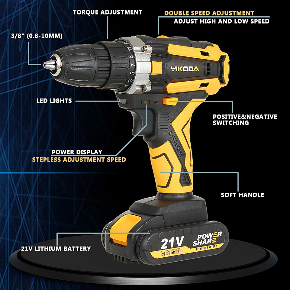 Electric Screwdriver Cordless Drill