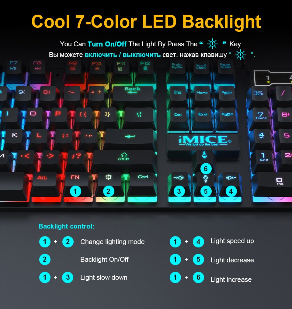 Stunning RGB Keyboard Mouse Kit