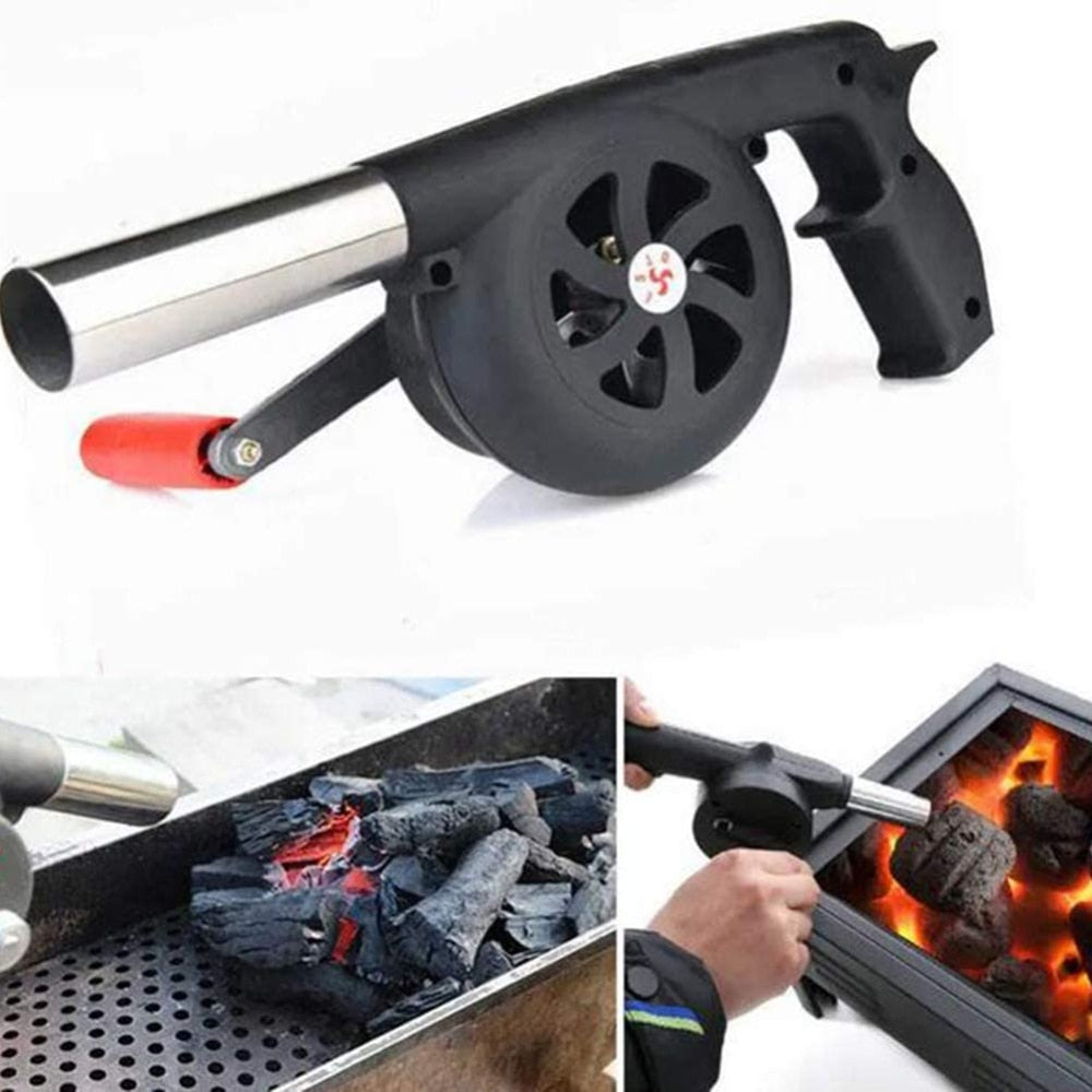 Household hand portable barbecue blower