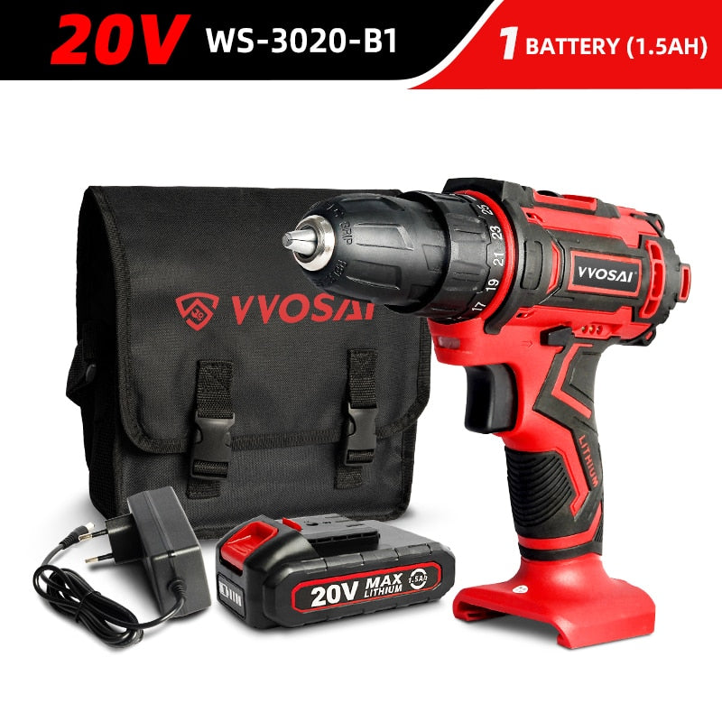 WOSAI Cordless Drill Electric Screwdriver