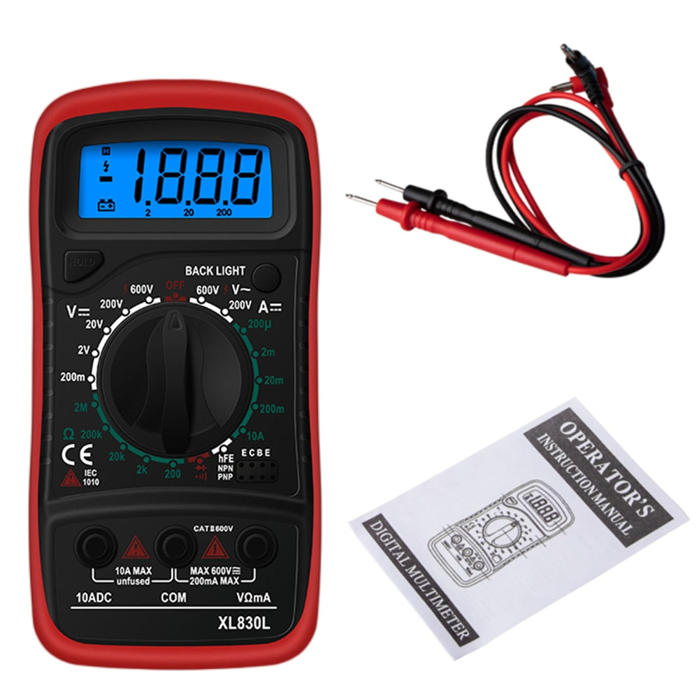 LCD Backlight Portable AC/DC Ammeter