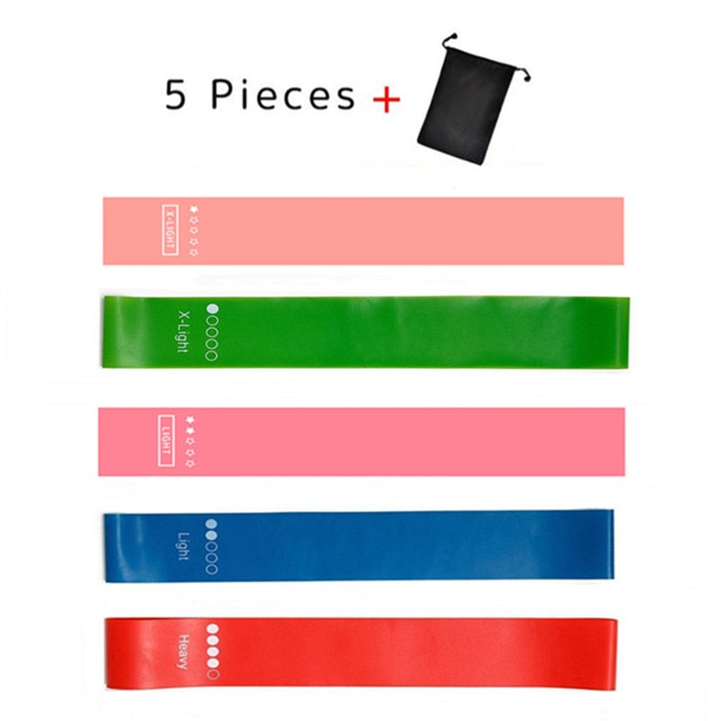 5Pcs/Set Yoga Resistance Rubber Bands