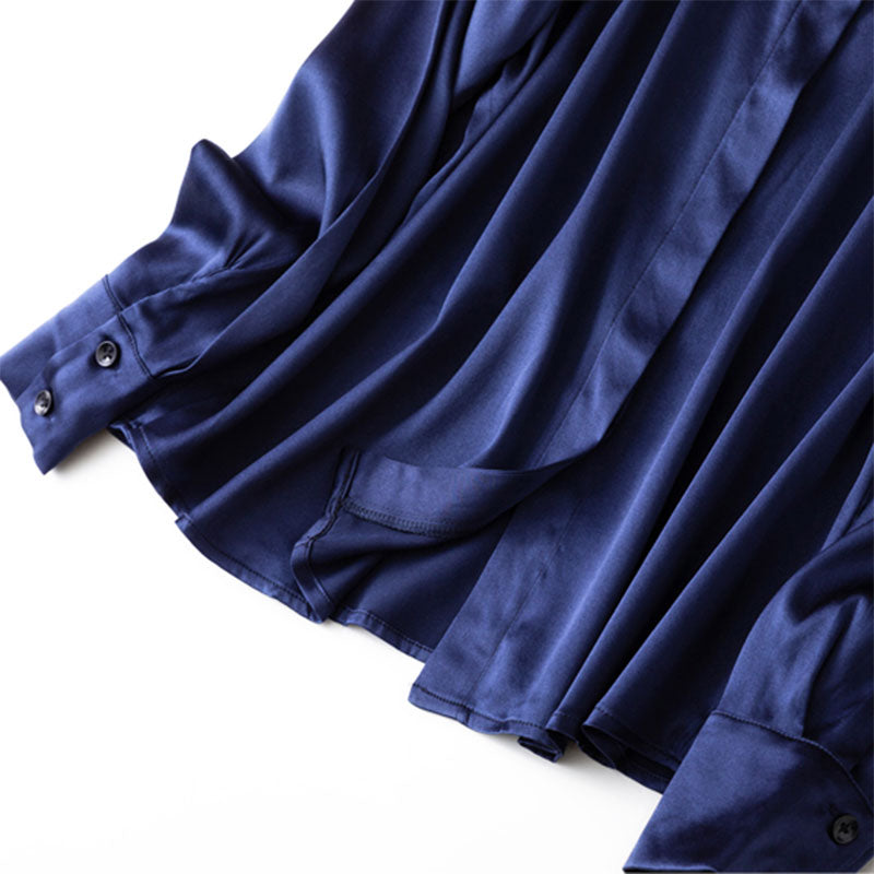 Silk Button Down Long Sleeve Shirts