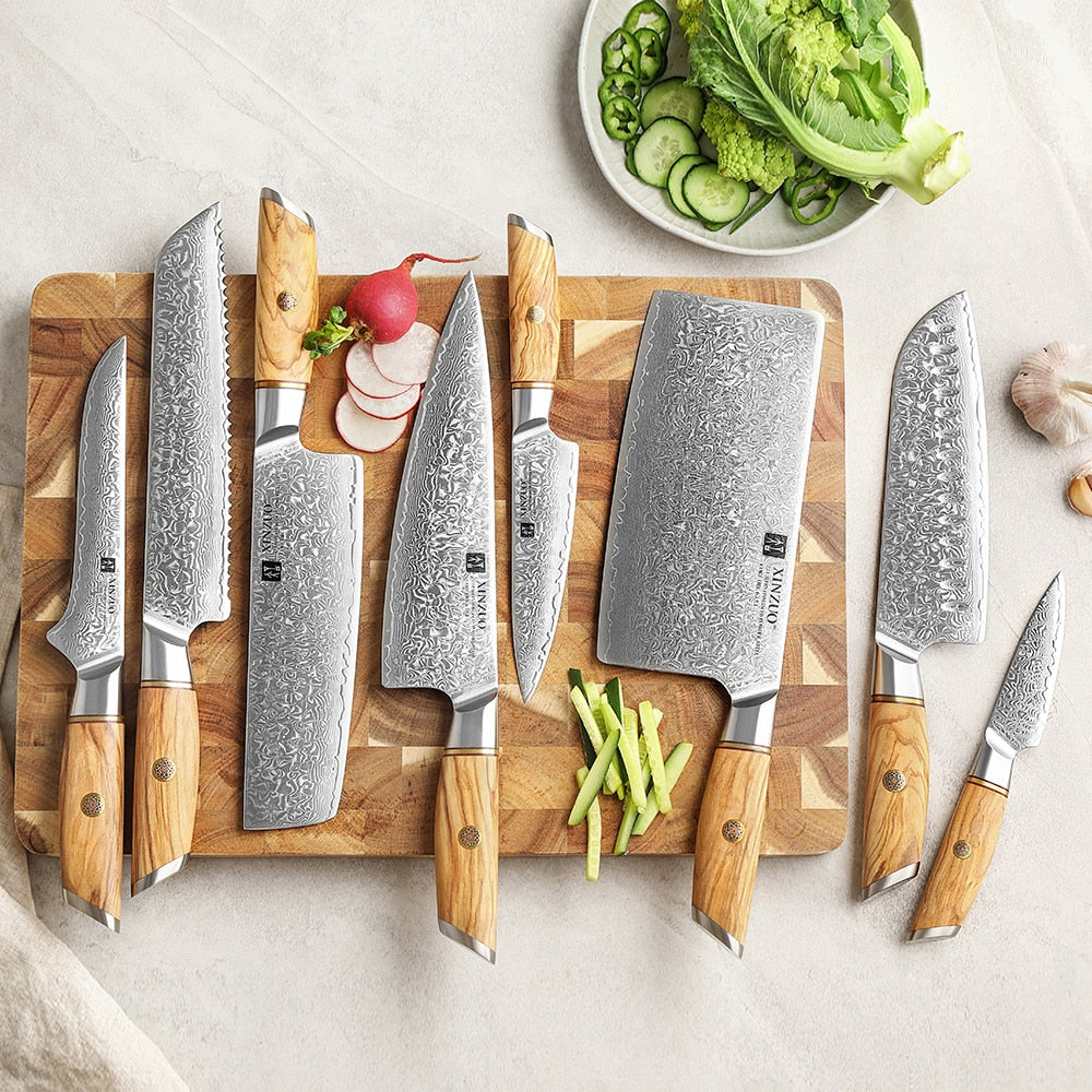 XINZUO 1-8pcs Kitchen Knife Set