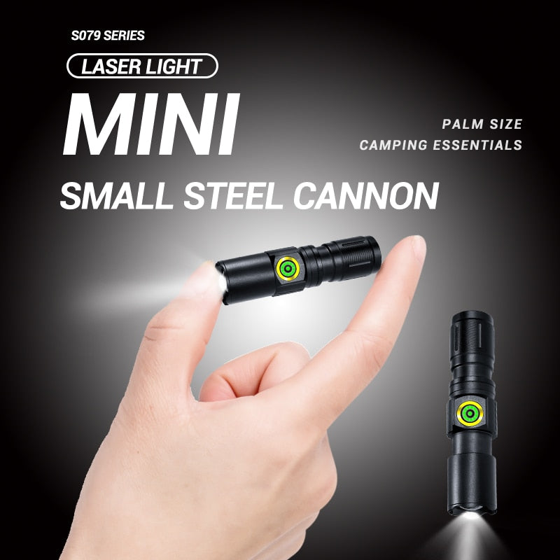 Rechargeable Mini 16340 18650 Battery Flashlight