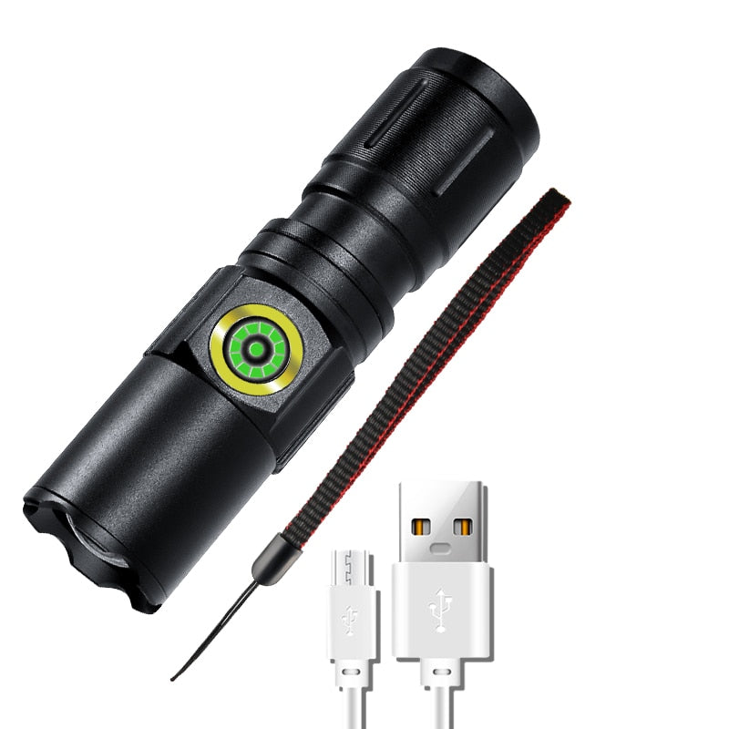 Rechargeable Mini 16340 18650 Battery Flashlight