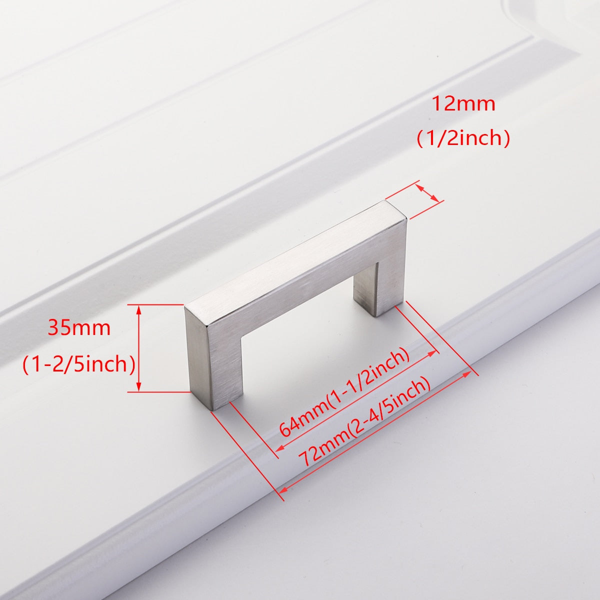 Sleek Black Square Stainless Steel Door Knobs