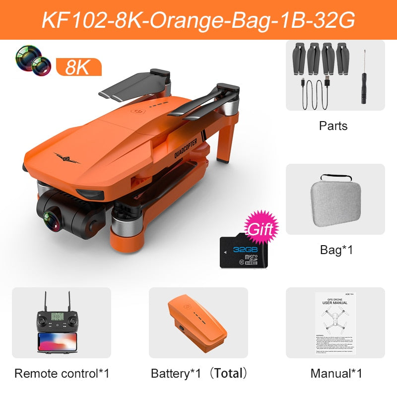 KF102 GPS Drone and 8K Camera