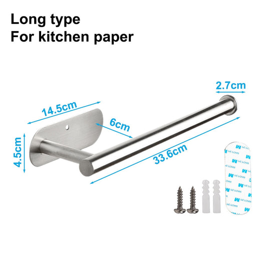 Punch-Free Stainless Steel Paper Towel Holder