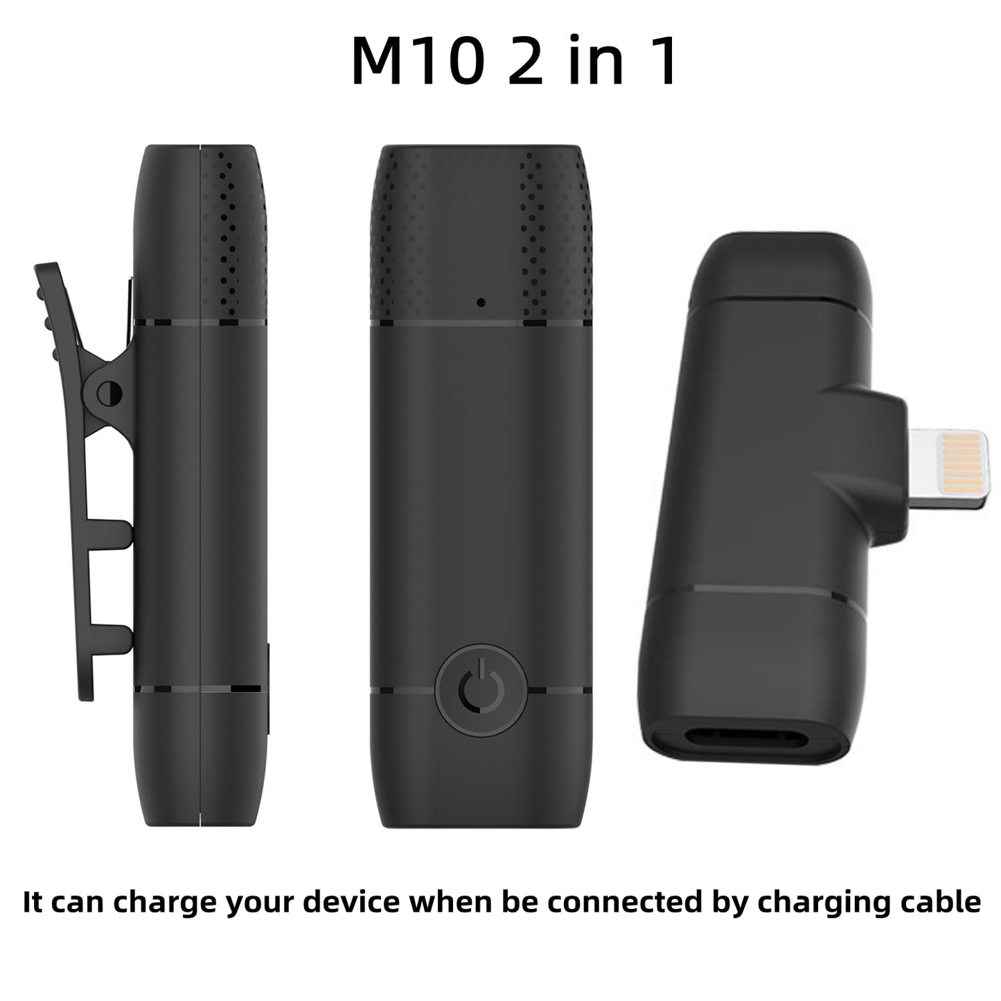 2in1 Wireless Lapel Lavalier Microphone