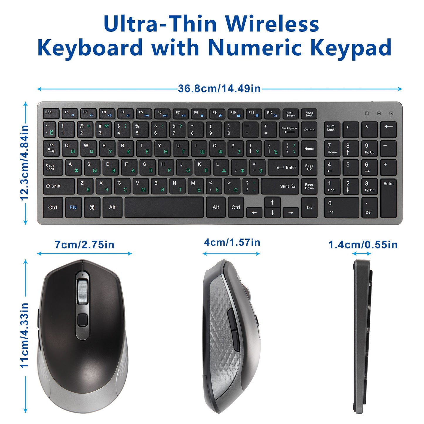 Silent Keyboard and Mouse Set