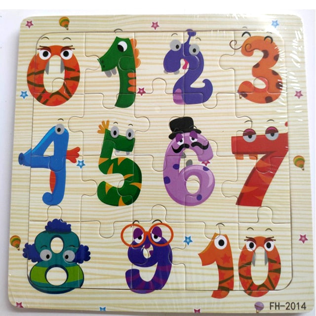 Montessori 3D Puzzle Cartoon Animal Vehicle Jigsaw
