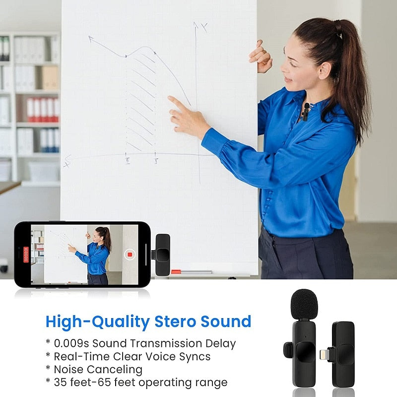 2in1 Wireless Lapel Lavalier Microphone