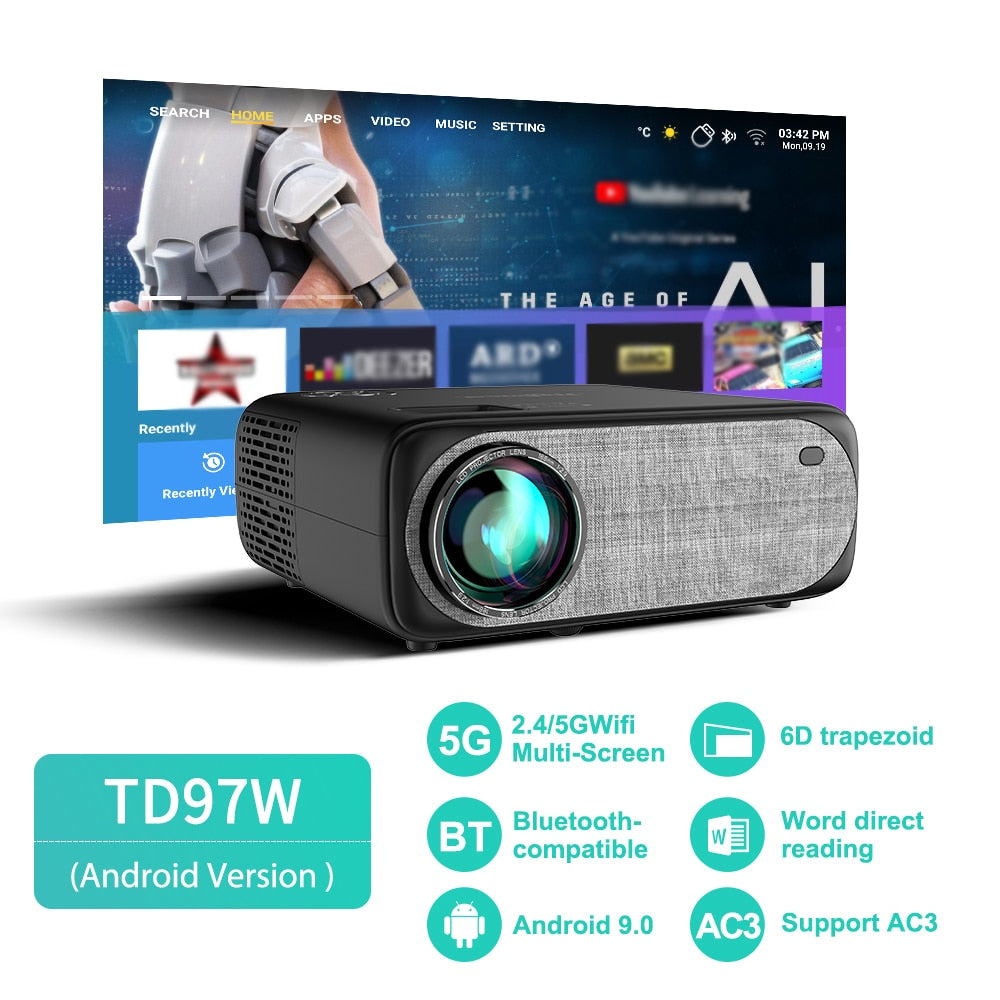 HD Projector 1080P Wi Fi LED Video Protector