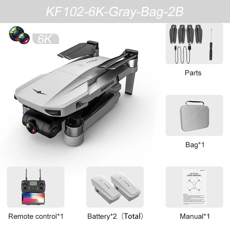 KF102 GPS Drone and 8K Camera