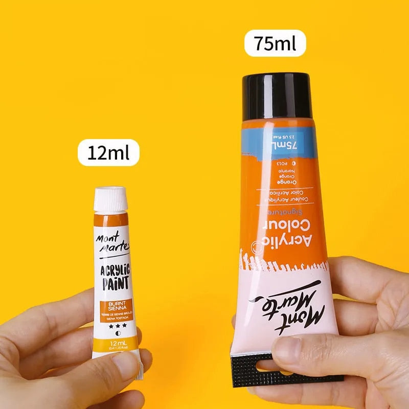 24 Colors of Premium 75ml Acrylic Paint