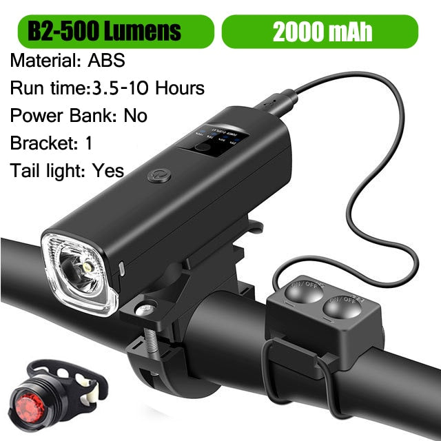 1000Lumen 4000mAh Bike Headlight Power Bank