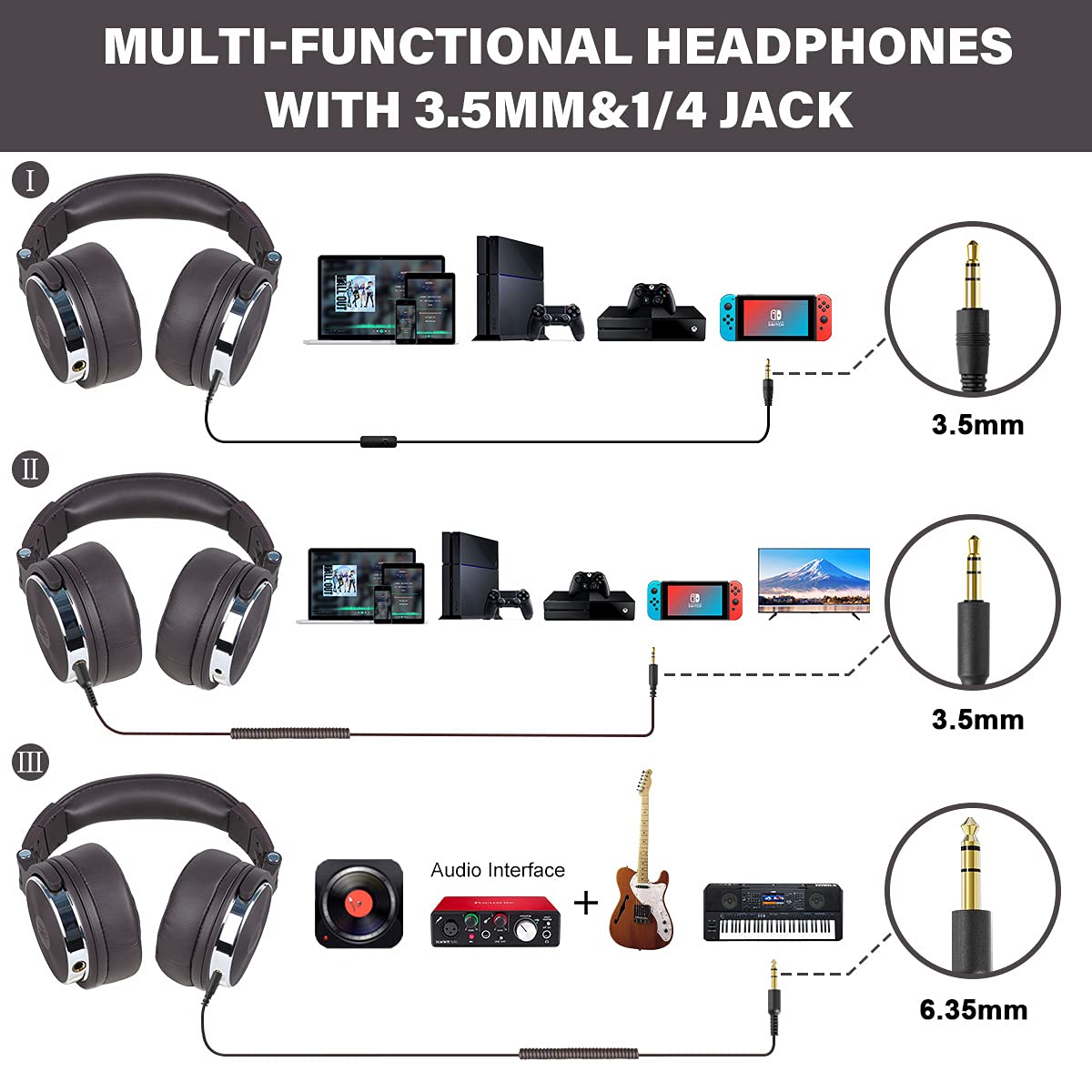 Oneodio Pro 50 Wired Studio Headphones