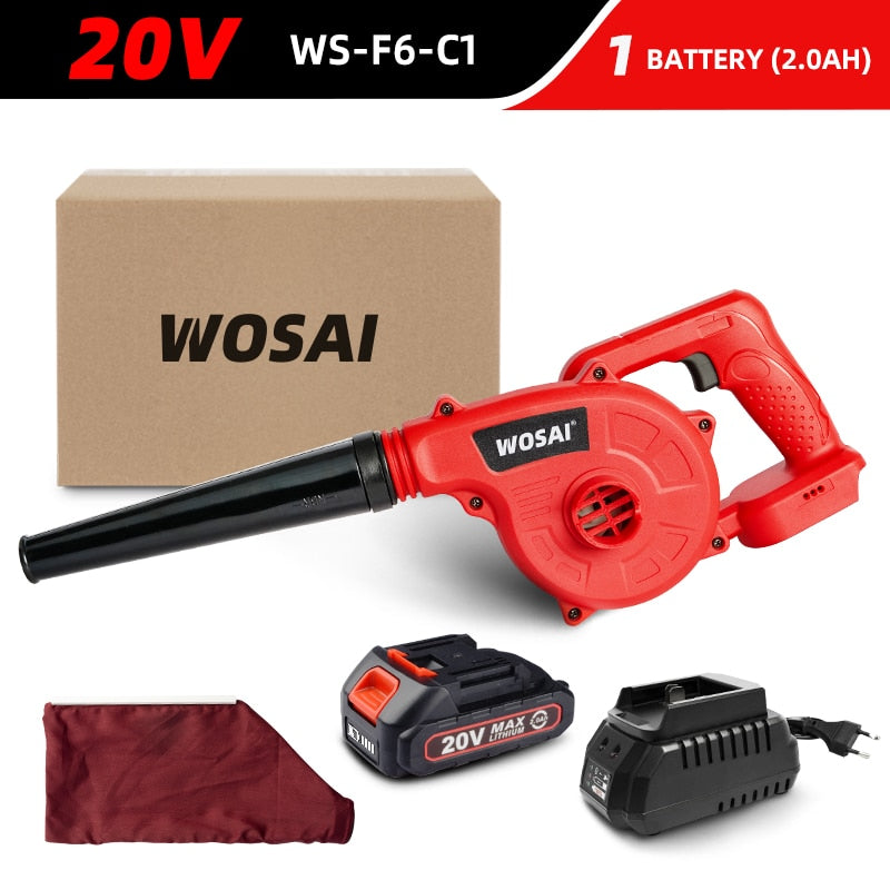 WOSAI 20V Cordless Blower Vacuum Clean Air Blower