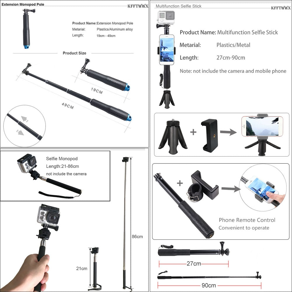 KFFTWWX Accessories Kit for GoPro Hero 11-3 Black Max