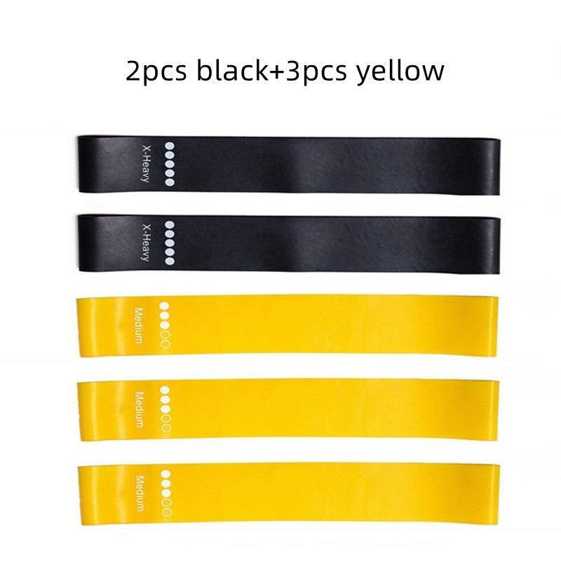 5Pcs/Set Yoga Resistance Rubber Bands