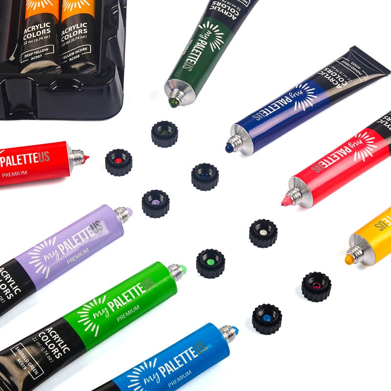 48 Tubes (12/22 mL) Acrylic Paint