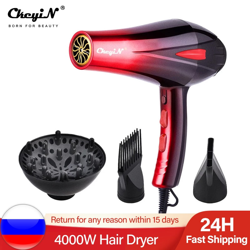 Efficient drying with our 4000W hair dryer
