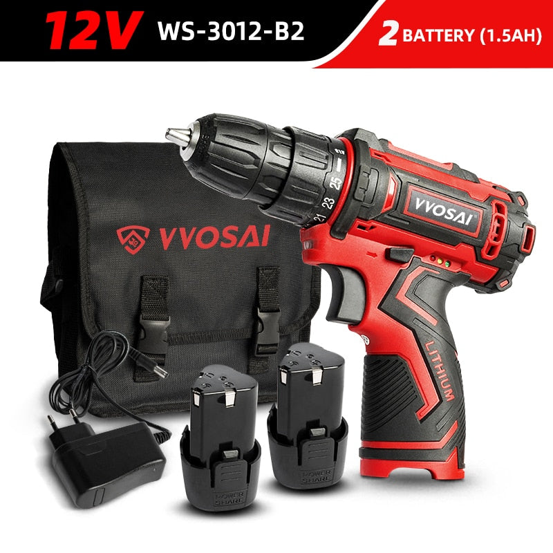 WOSAI Cordless Drill Electric Screwdriver