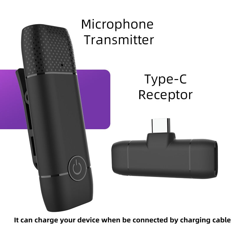 2in1 Wireless Lapel Lavalier Microphone