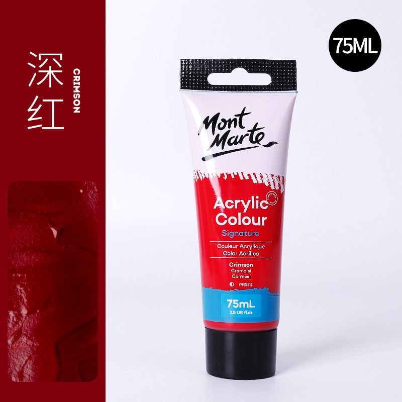 24 Colors of Premium 75ml Acrylic Paint