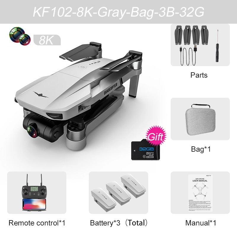 KF102 GPS Drone and 8K Camera