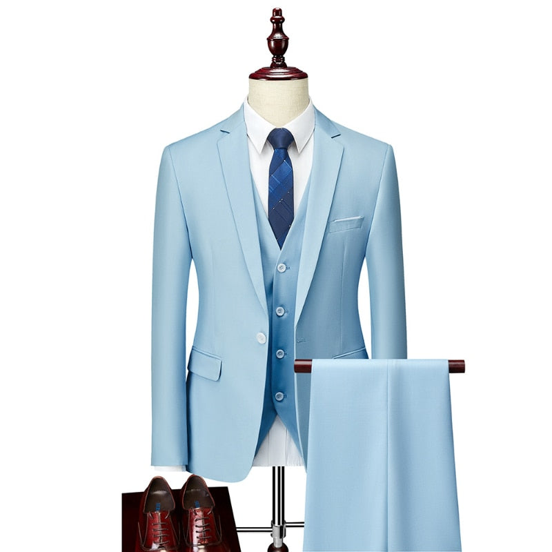 Elegant Jacket, Vest, and Pants Business Suit
