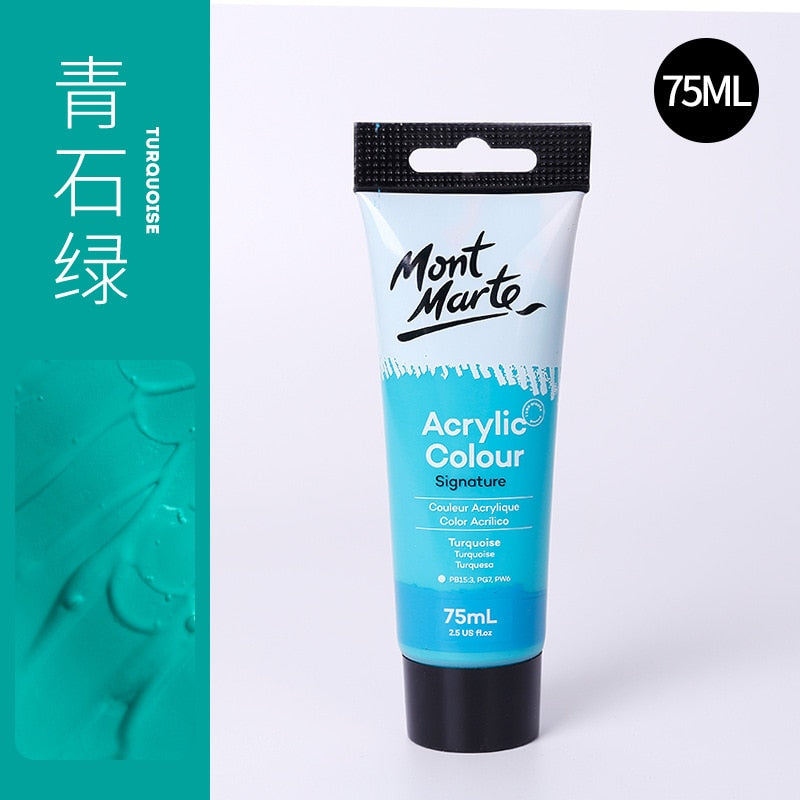 24 Colors of Premium 75ml Acrylic Paint