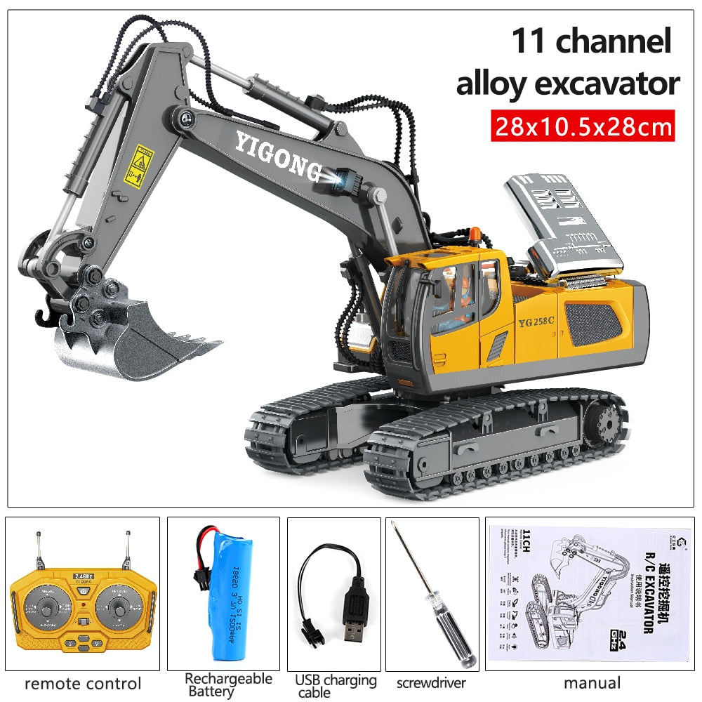 2.4G RC Excavator Dumper RC Car Toy