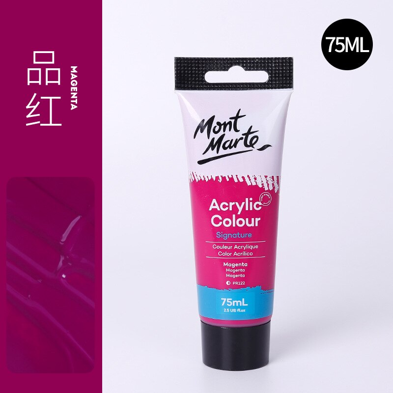 24 Colors of Premium 75ml Acrylic Paint