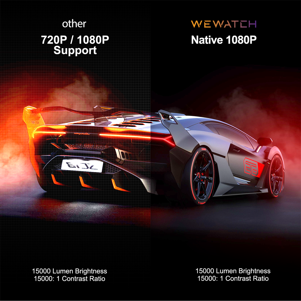 WEWATCH V50 Portable 5G WIFI Projector