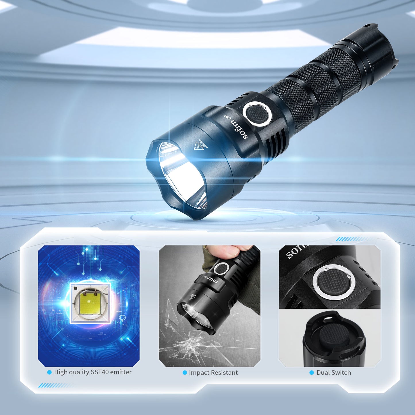 21700 LED Flashlight