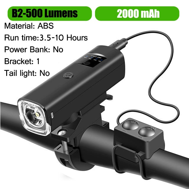 1000Lumen 4000mAh Bike Headlight Power Bank