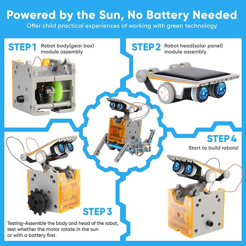 6-in-1 Science Experiment Solar Robot Toy