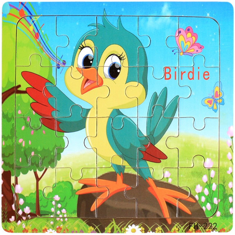 Montessori 3D Puzzle Cartoon Animal Vehicle Jigsaw
