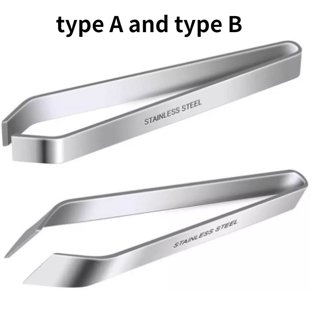 Stainless Steel Flat and Slant Tweezers Pliers