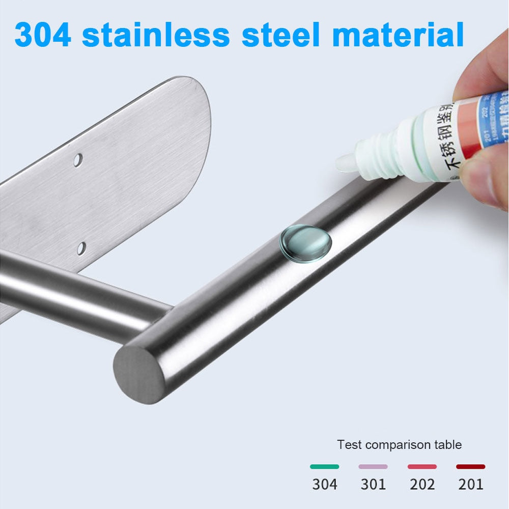 Punch-Free Stainless Steel Paper Towel Holder