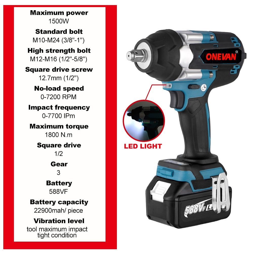 Torque Brushless Electric Impact Wrench