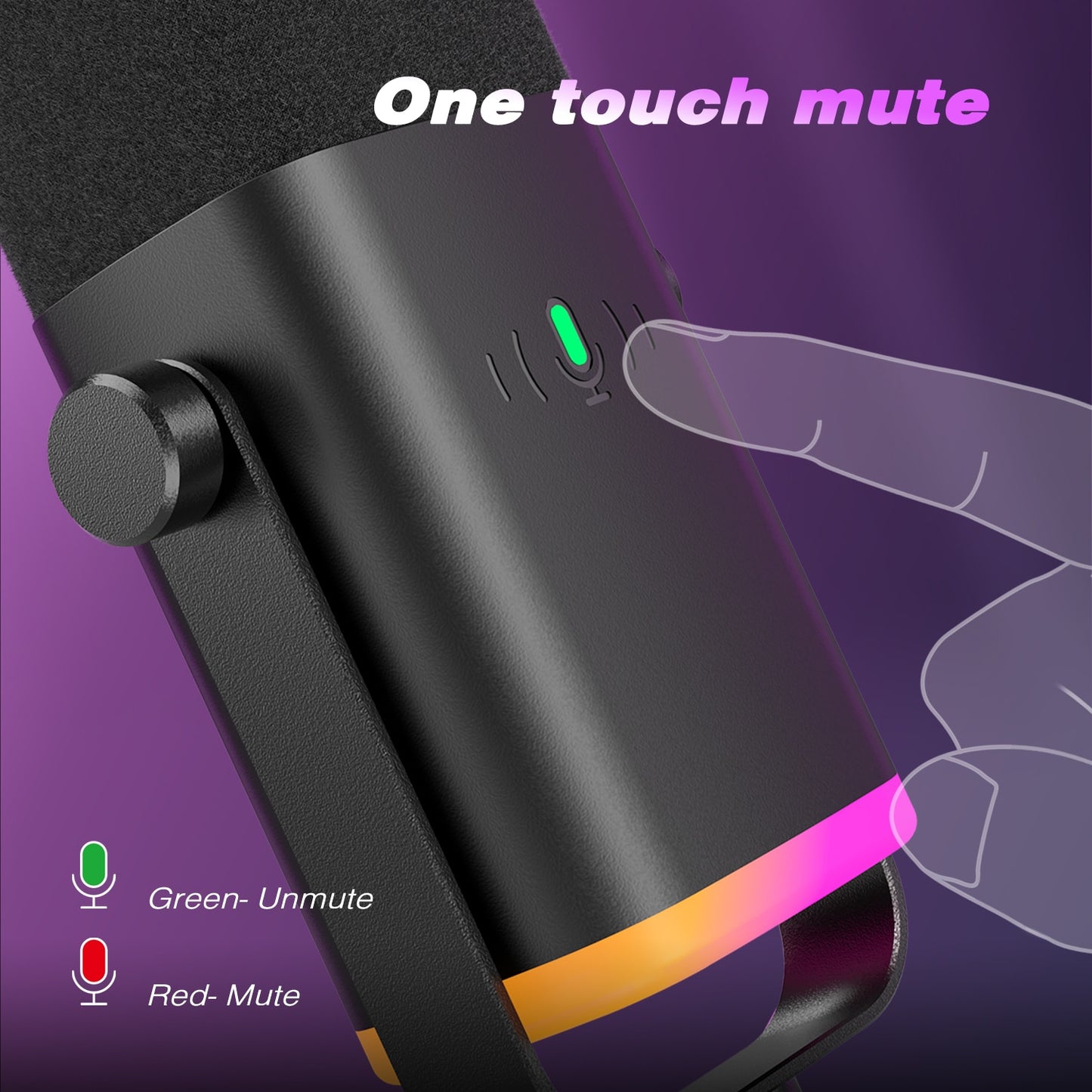 Touch Mute Dynamic Microphone