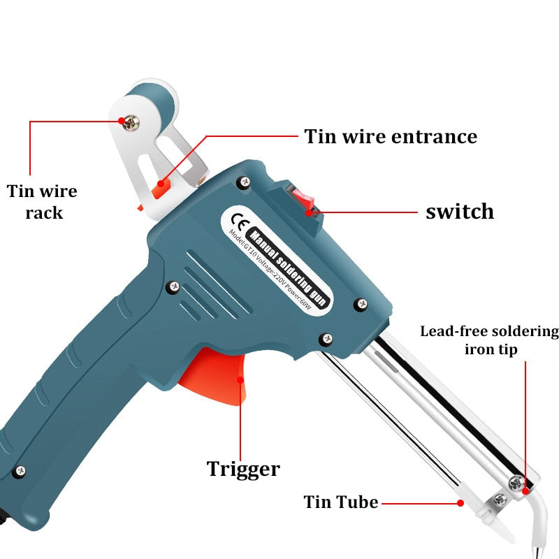 Hand-Held 60W Automatic Soldering Gun