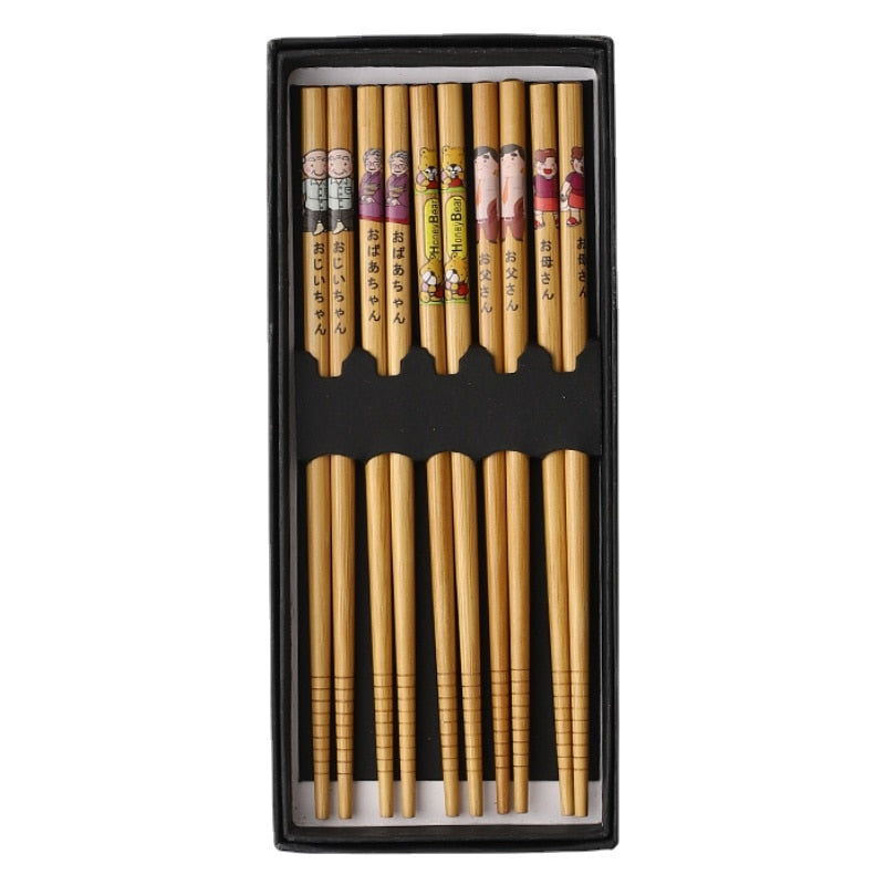 5Pairs of Japanese Non-Slip Chopsticks